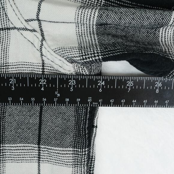 Old Navy Shirt Mens XL Black Gray Plaid Flannel Double Brushed Casual Cozy Fall - Picture 5 of 6